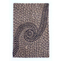 Aboriginal Art Handmade (3&#39;x 2&#39;) Wool Rug (Chainstitched) (91cm x 61cm) - Punu