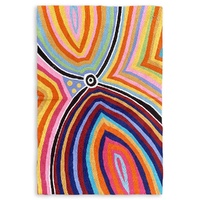 Aboriginal Art Handmade (3&#39;x 2&#39;) Wool Rug (Chainstitched) (91cm x 61) - Wakirlpirri [Dogwood Tree] 2