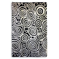 Aboriginal Art Handmade (3&#39;x 2&#39;) Wool Rug (Chainstitched) (91cm x 61cm) - Seven Sisters
