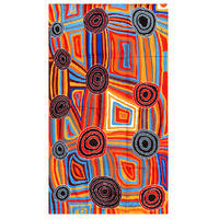Aboriginal Art Handmade (6&#39;x 4&#39;) Wool Rug (Chainstitched) (183cm x 122cm) - Body Painting