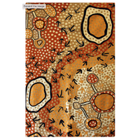 Aboriginal Art Handmade (6&#39;x 4&#39;) Wool Rug (Chainstitched) (183cm x 122cm) - Emu Dreaming