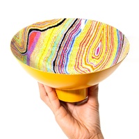Better World Aboriginal Art - Powder Coated Large Bowl - Wakirlpirri