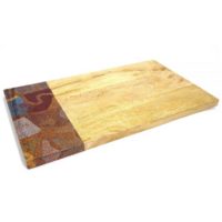 Better World Aboriginal Art Timber Resin Serving Board - Salt Lake