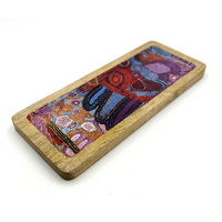 Better World Aboriginal Art Wooden Tray (31cm x 13cm)  - Seven Sisters