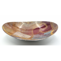 Better World Aboriginal Art - Stainless Steel Boat Bowl - Salt Lake