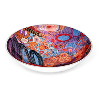 Better World Aboriginal Art - Stainless Steel Small Salad Bowl - Seven Sisters