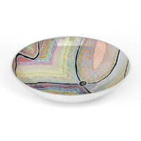 Better World Aboriginal Art - Stainless Steel Small Salad Bowl - Wakirlpirri