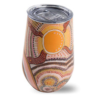 Koh Living Aboriginal Art Stainless Steel Travel Mug (314ml) - Journeys in the Sun