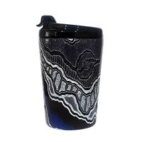 Utopia Aboriginal Art Stainless Steel Coffee Cup (350ml) - My Country