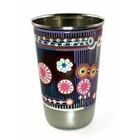 Better World Aboriginal Art Stainless Steel Tumbler - Two Dogs Dreaming