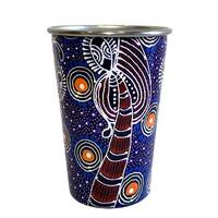 Utopia Aboriginal Art Stainless Steel (455ml) Tumbler - Dreamtime Sisters