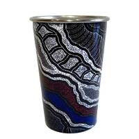 Utopia Aboriginal Art Stainless Steel (455ml) Tumbler - My Country