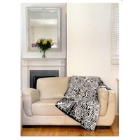 Better World Aboriginal Art Knitted Cotton Throw Rug - Seven Sisters