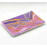 Dogwood Tree Dreaming - Better World Aboriginal Art Boxed Bone China Cake Plate 
