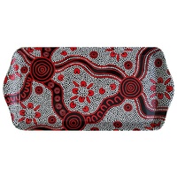 Hogarth Aboriginal Art Melamine Long Scatter Tray - Highlands