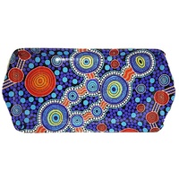 Hogarth Aboriginal Art Melamine Long Tray - the Journey