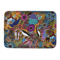 Justin Butler Aboriginal Art Melamine Scatter Tray - The Dingo and the Kangaroo Storyline