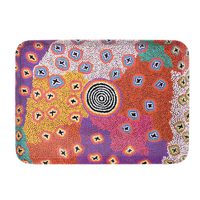 Warlukurlangu Aboriginal Art Melamine Scatter Tray - Ngatijiri Jukurrpa (Green Budgerigar Dreaming)