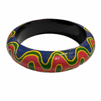 Keringke/Iwantja Aboriginal Art Lacquered Art 2cm Bangles