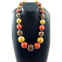 Jijaka Aboriginal Art Beaded Necklace (2 toned) - Lagoon Tracks