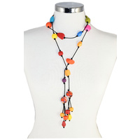 Swamp Turtle Long Beaded Necklace - Yijan Aboriginal Art 
