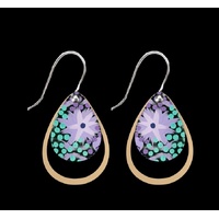 Moe Moe Design Silver Alloy Layered Outline Drop Earrings - Dreamtime