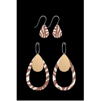 Moe Moe Design Silver Alloy Trinity Tear DESERT Earrings - Two Dogs Dreaming