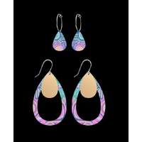 Moe Moe Design Silver Alloy Trinity Teardrop Earrings - Storytelling