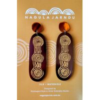 Nagula Jarndu Acrylic Earrings - Jila (Waterhole)