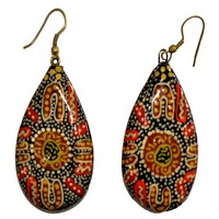 Keringke Aboriginal Arts Lacquered Earrings - Keringke Art 01