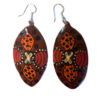 Keringke Aboriginal Arts Lacquered Earrings - Bridgette Wallace