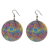 Respect our Elders - Windyigarn Aboriginal Arts Handmade Acrylic Earrings (2cm)