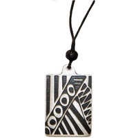 Iwantja Aboriginal Art Metal Pendant - Tjukula (Rectangle)