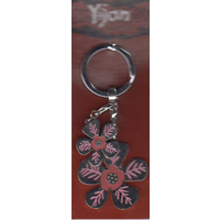 Yijan Aboriginal Art Boxed Keyring - Water Lillies &amp; Charm