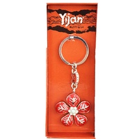 Yijan Aboriginal Art Boxed metal Keyring - Water Lilly Flower