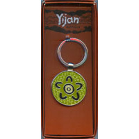 Yijan Aboriginal Art Boxed metal Keyring - Yuelamu (Green)