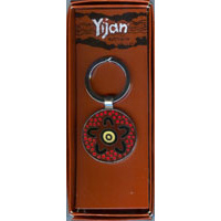 Yijan Aboriginal Art Boxed metal Keyring - Yuelamu (Red)