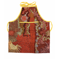 Better World Aboriginal Art Cotton Apron - Travelling Through Country