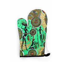 Bunabiri Aboriginal Art Oven Mit/Glove - Hunters & Gatherers Rainforest