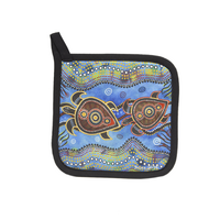 Muralappi Journey Aboriginal Art Pot Holder - Path of the Sea Turtles