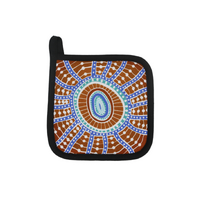 Nikki Dee Designs Aboriginal Art Pot Holder - Woven in Waterholes