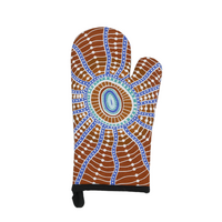 Nikki Dee Designs Aboriginal Art Oven Mitt - 	Woven in Waterholes
