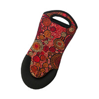 Warlukurlangu Aboriginal Art Neoprene Oven Mitt - Emu Dreaming