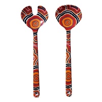 Hogarth Aboriginal Art Melamine Salad Servers - Pathways 2