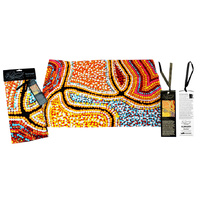 Dreaming Collection Aboriginal Art Cotton Teatowel - Snake Dreaming