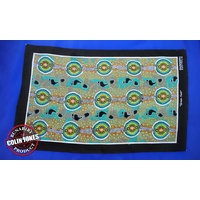 Bunabiri Aboriginal Art Cotton Teatowel - Colours of The Rainforest