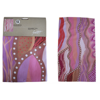 Bunabiri Aboriginal Art Cotton Teatowel - Wamin in Bloom