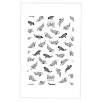 Ilan Style Dugong Dance  Cotton Teatowel (White)