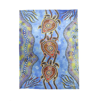 Muralappi Journey Cotton Teatowel (70cm x 50cm) - Path of the Sea Turtles