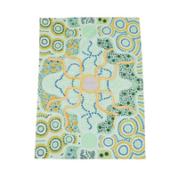 Nanda Girl Aboriginal Art Cotton Teatowel - Spring In The Murchison
